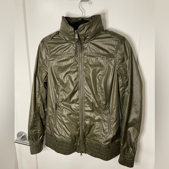 Mackage Jackets & Blazers - Mackage Perla Army Green Packable Lightweight Hooded Jacket Medium EUC